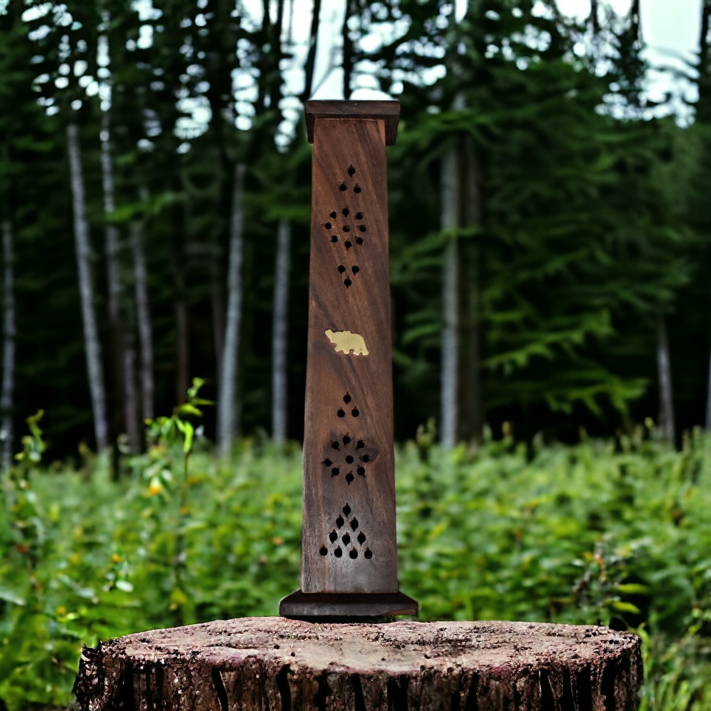 Porta Incienso Torre de Madera