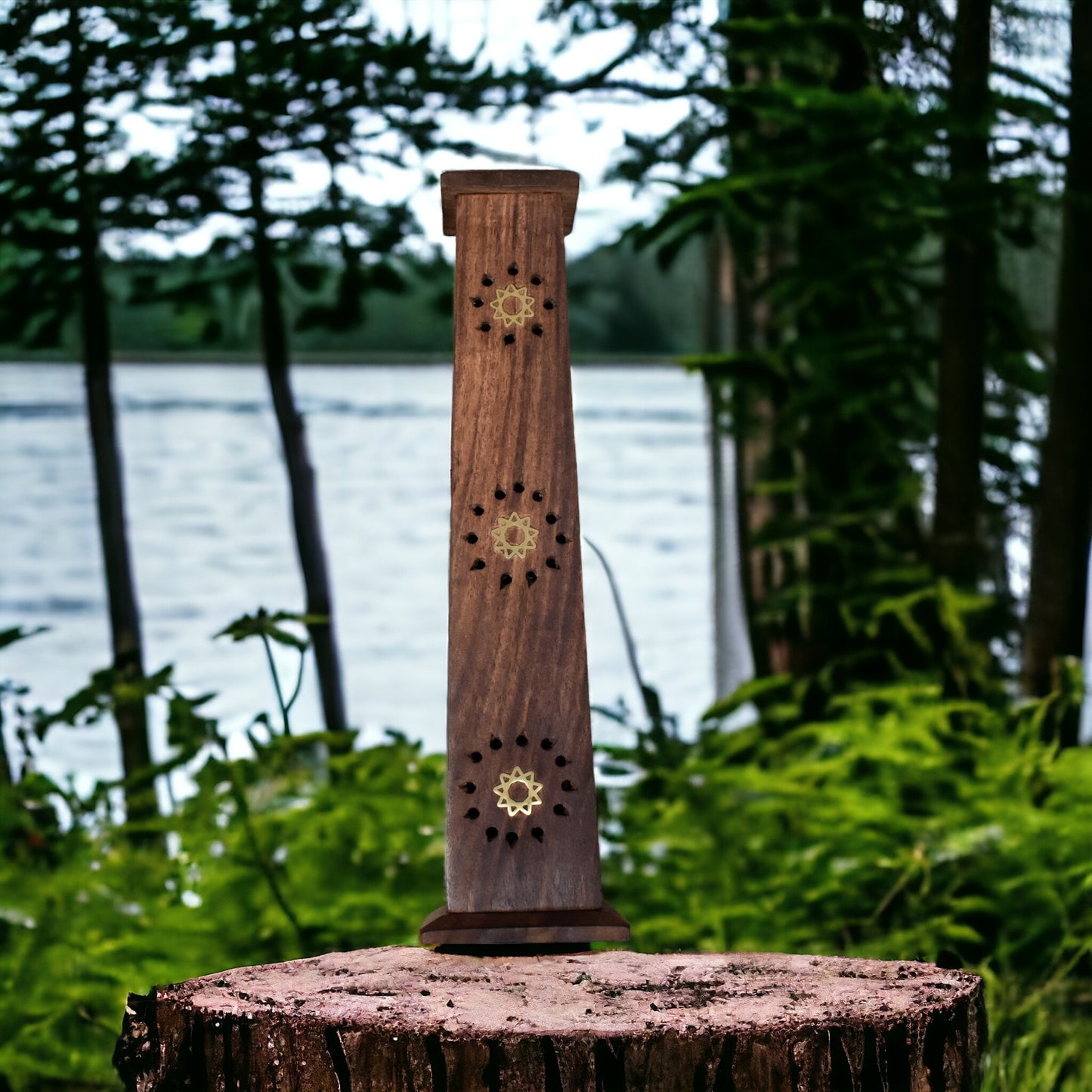 Porta Incienso Torre de Madera